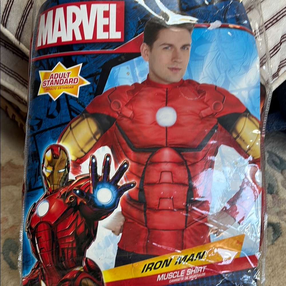 Marvel Iron Man Muscle Shirt Costume for Adults